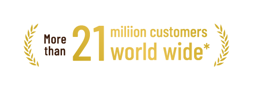 more than 21million customers world wide