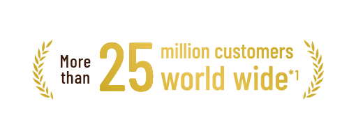 more than 25million customers world wide