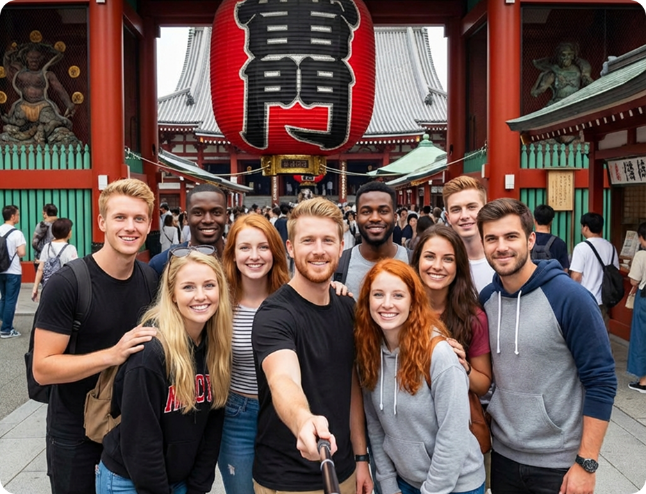 Travelers in Japan