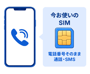 今の回線（主回線）はそのまま 電話番号そのまま 通話・SMS