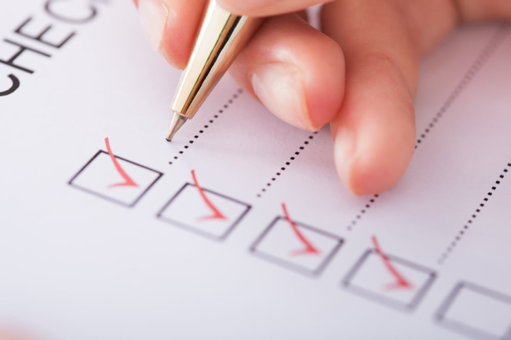 Travel device checklist