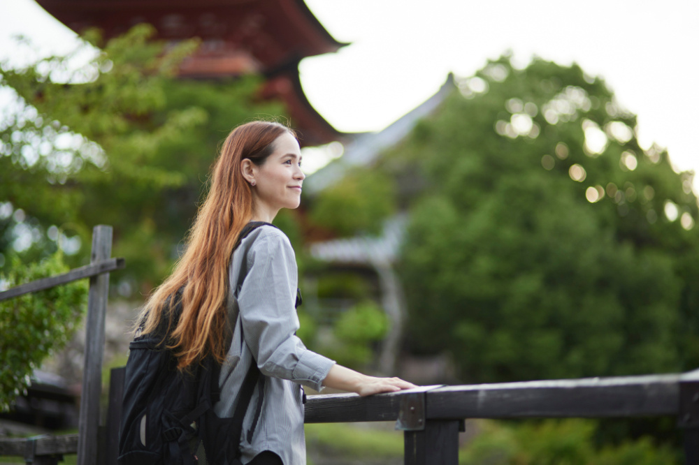 Foreign tourists travelling in Japan