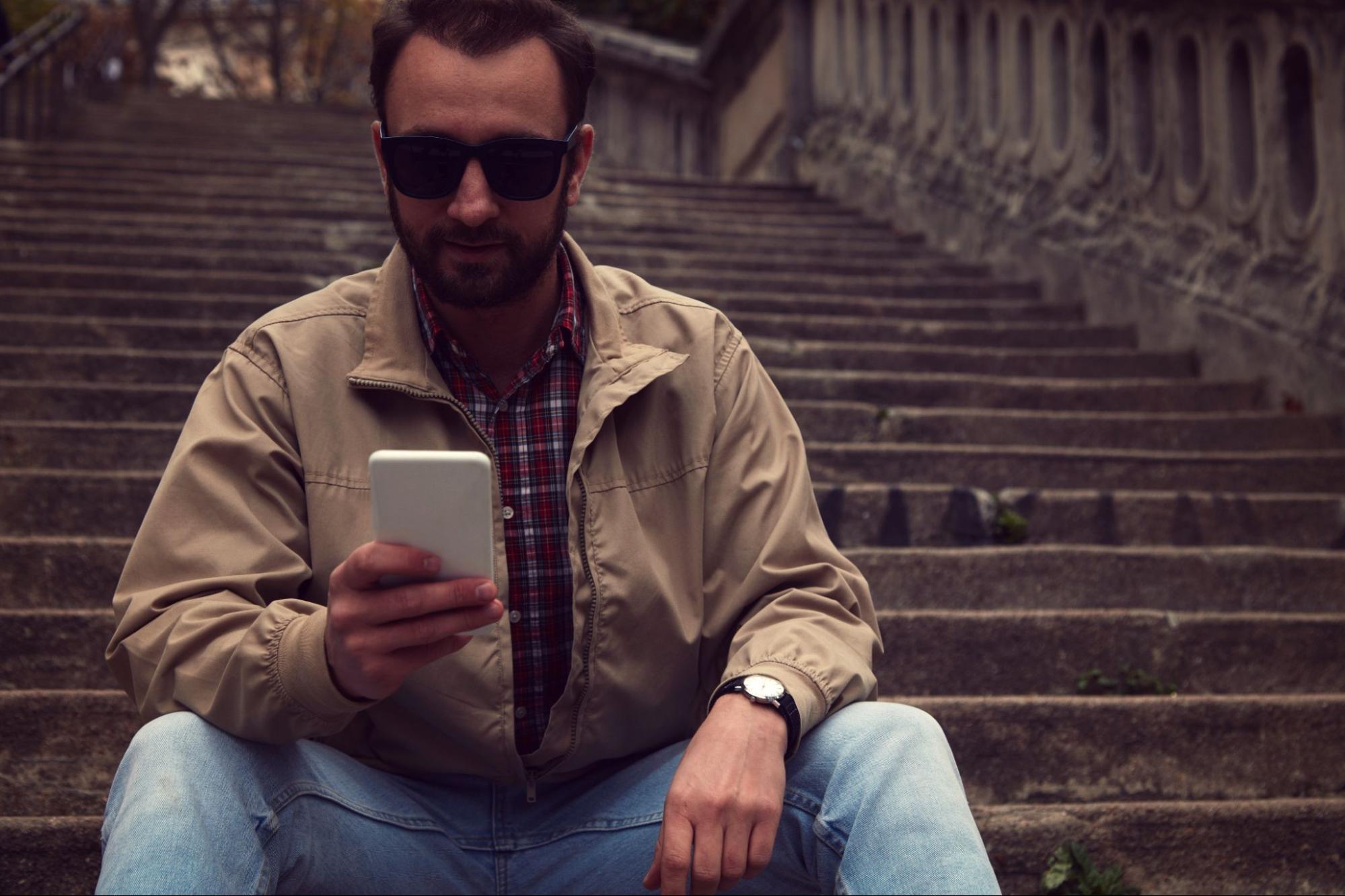 A foreign visitor reviewing different Wi-Fi options