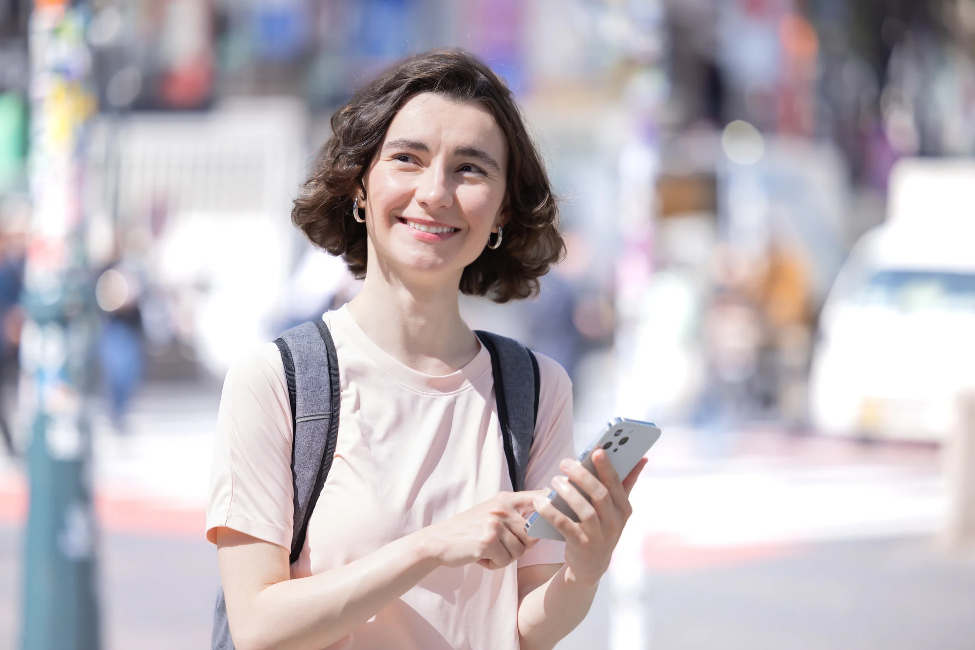 A woman sightseeing in Shibuya