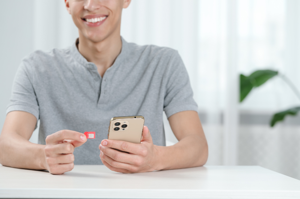 A person planning to travel to Japan setting up an eSIM