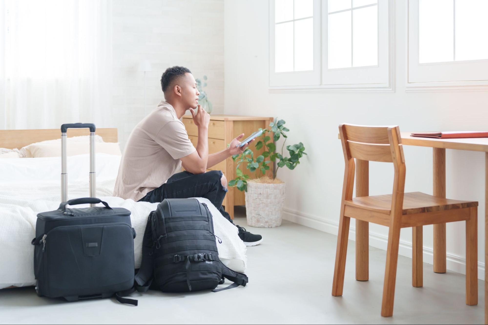 A traveler researching Wi-Fi troubleshooting for their trip to Japan