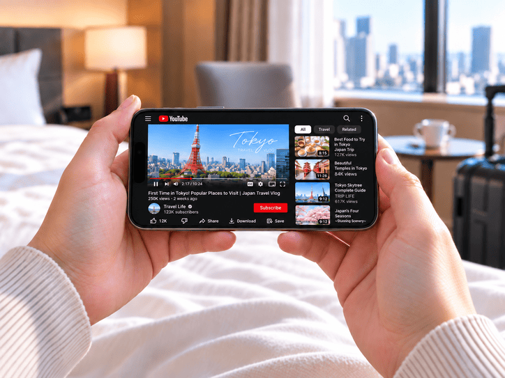 Watching video on a smartphone
