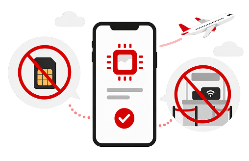 No physical SIM card or WiFi pickup required