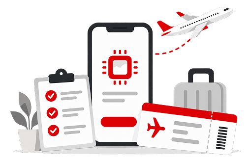 Preparing an eSIM before a flight