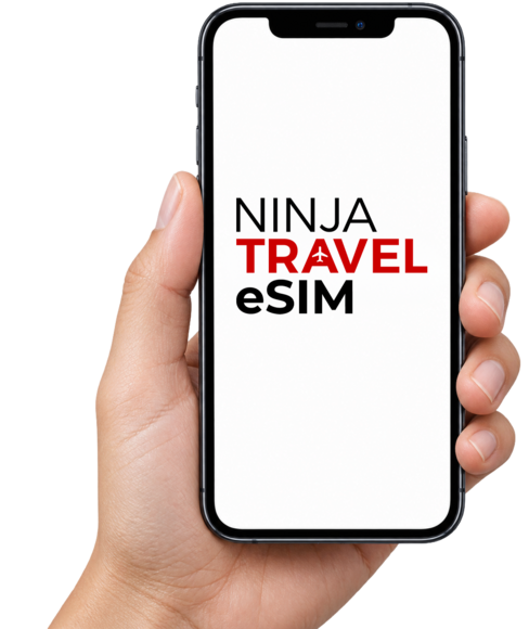 NINJA TRAVEL eSIM displayed on a smartphone
