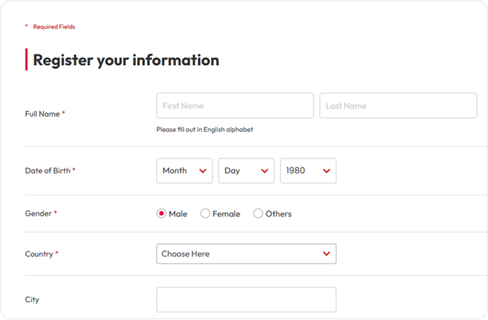 Enter the required information