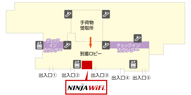 鹿児島空港 国際線 受取/返却